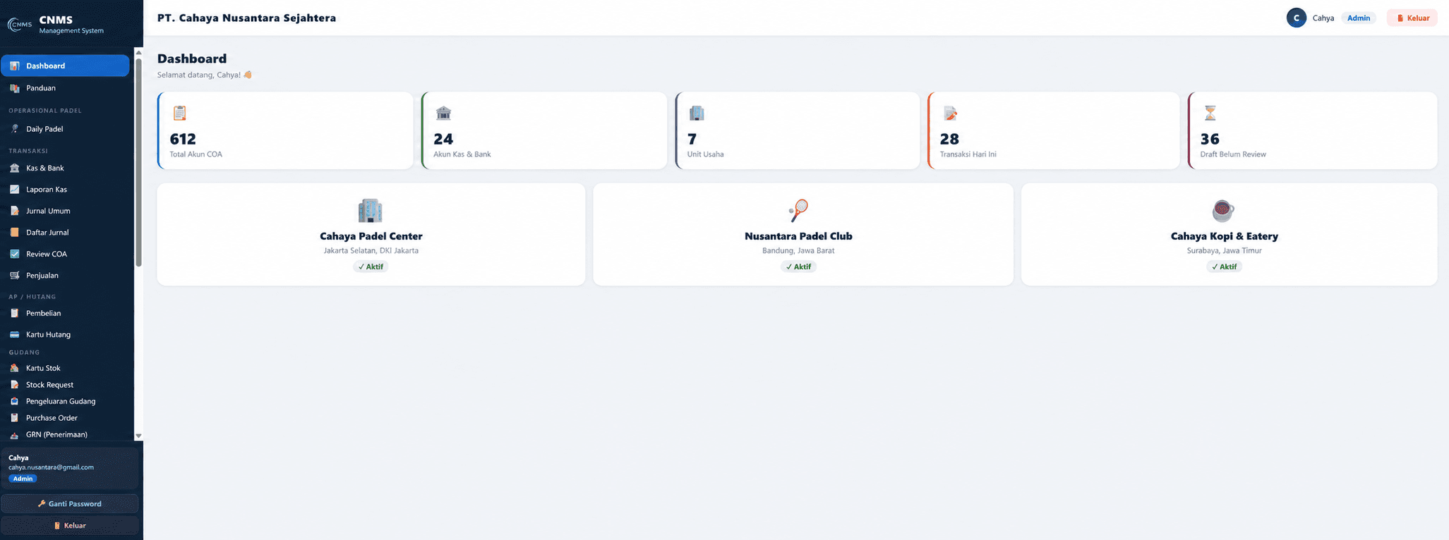 Business Management Platform screenshot